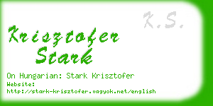 krisztofer stark business card